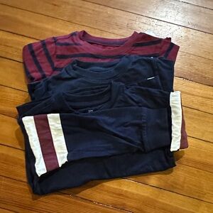 GAP Kids Long Sleeve Tees - Maroon and Navy